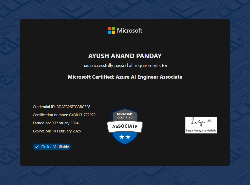 Azure AI Certificate